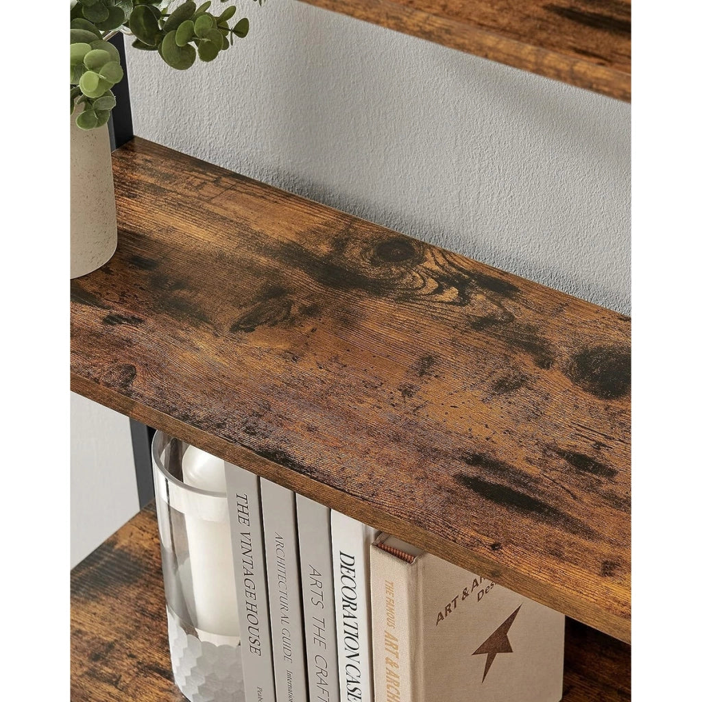 Libreria Industrial Loft a 6 Ripiani in Legno e Acciaio