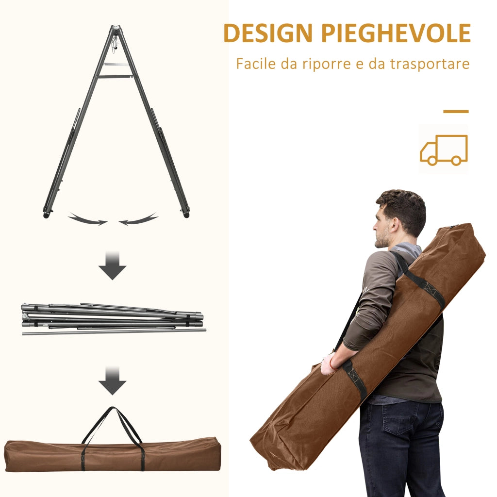 Amaca Autoportante ¨C Zephmum ¨C Grigio Struttura Acciaio Pieghevole