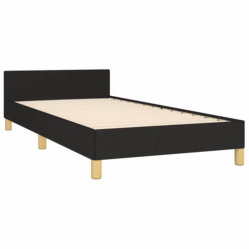 Giroletto senza Materasso-Struttura Letto Nero 90x190 cm in Tessuto 328184