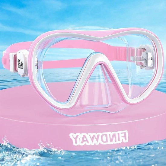 Duikbrillo per bambini - adatto per 4-16 anni - 180 gradi panorama HD - anti-foglio & anti-leak con maschera nasale