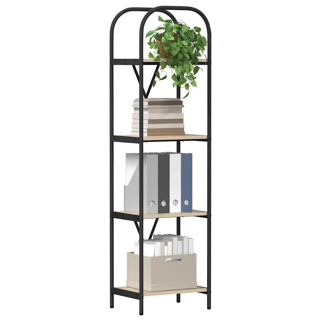 Libreria-Scaffale per Libri-Mobile di Stoccaggio Rovere Sonoma 40 x 30 x 146 cm Legno multistrato 349845