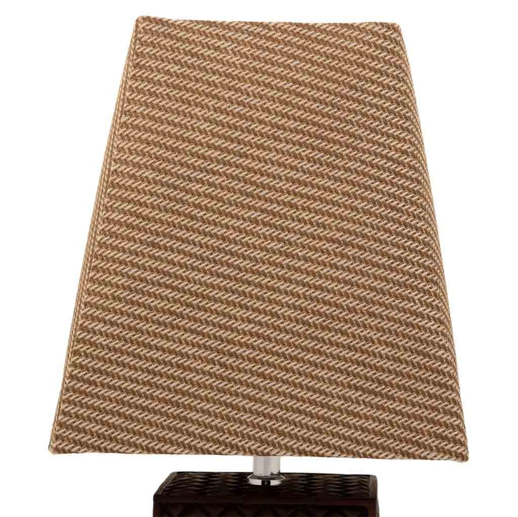 Lampada da tavolo in poliresina marrone