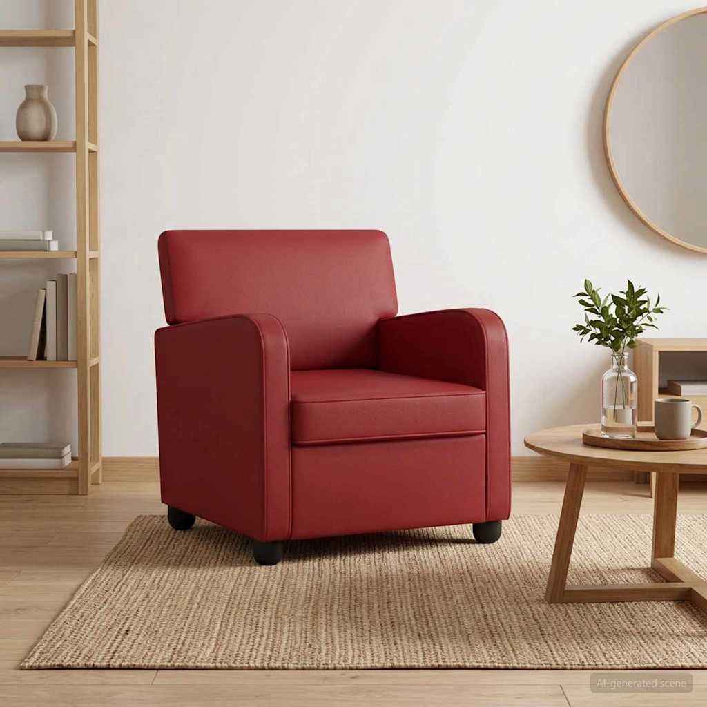 Poltrona Rosso Vino Similpelle 42043430