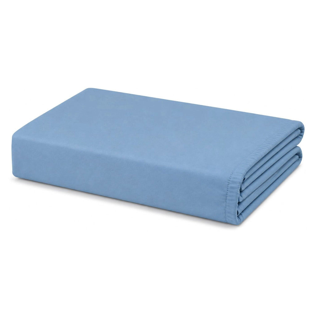 Romesalo, Lenzuolo Singolo Lenzuolo Sotto con Angolo da 27 cm, Azzurro