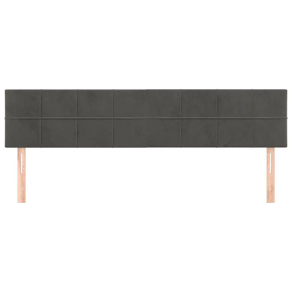 Testiera | Testata Grigio Scuro 180x5x78/88 cm in Velluto