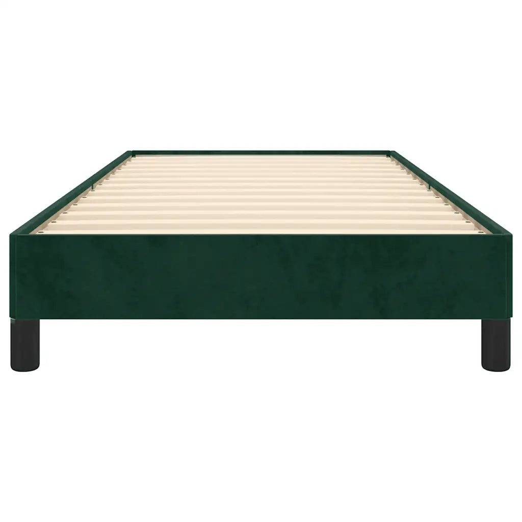 Letto singolo | Letto per adulti | Giroletto senza Materasso Verde Scuro 100x200 cm in Velluto