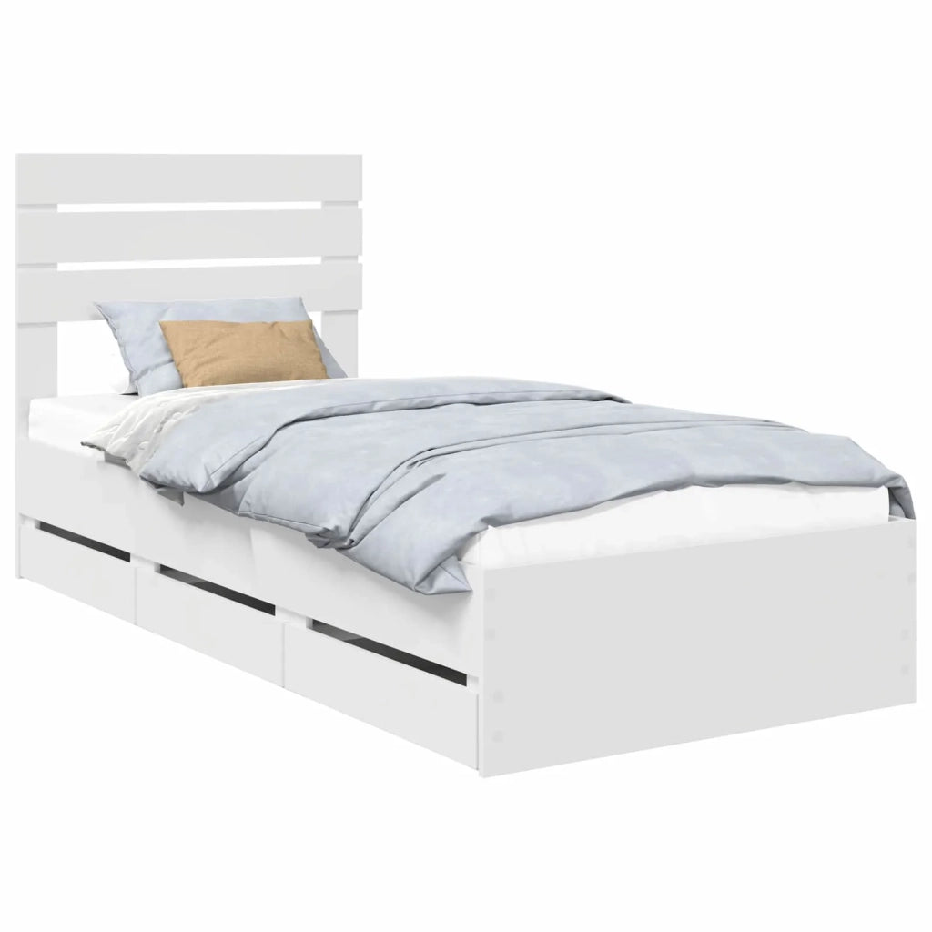 Struttura del letto Bianco 75 x 190 cm Legno Ingegnerizzato 3411539