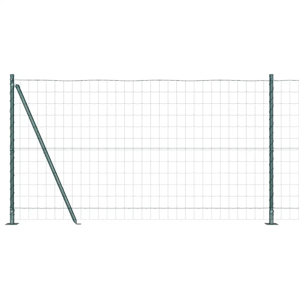 Recinzione con pali. Verde 1.2 x 10 m Acciaio