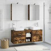 Set di mobili per il bagno 5 pz Rovere Fumo 3406755