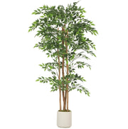 Albero artificiale banyan 75 x 75 x 180 cm verde, tronco in legno, senza montaggio