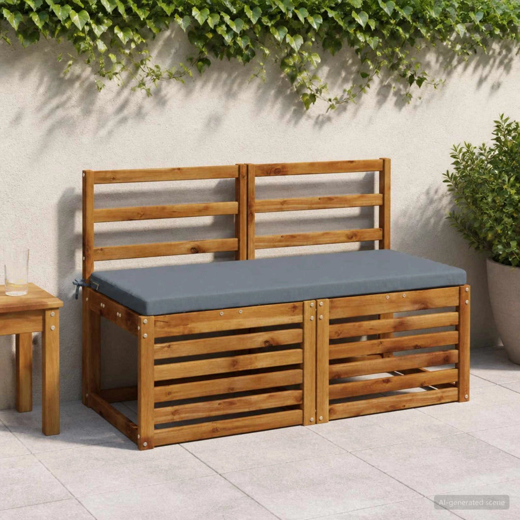 Cuscini per Panchina a 2 Pezzi SOEST 2 pz 100% Poliestere Blu 949265