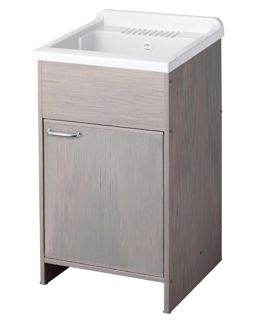 Mobile LAVATOIO in PVC in KIT di montaggio - 45X50 per Interni/Esterni - CR - Col: LEGNO ROVERE