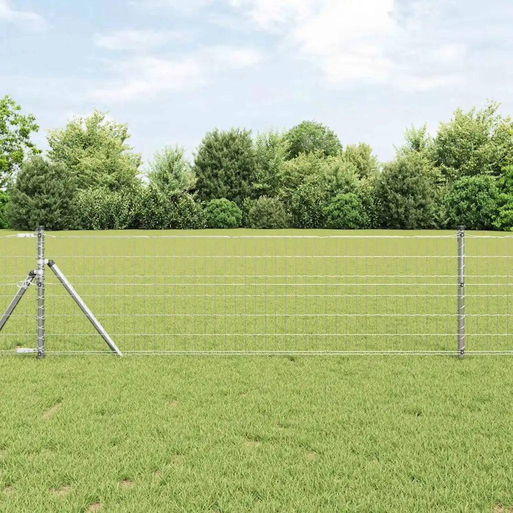 Recinzione con Posto Argento 0,6 x 50 m Acciaio e PVC 3350516