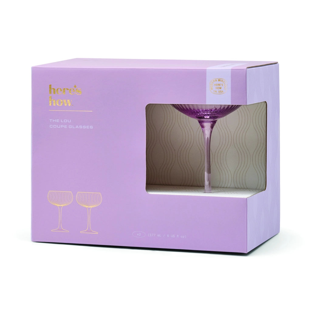The Lou Bicchiere Coupe - Set da 2 Colore Lilla