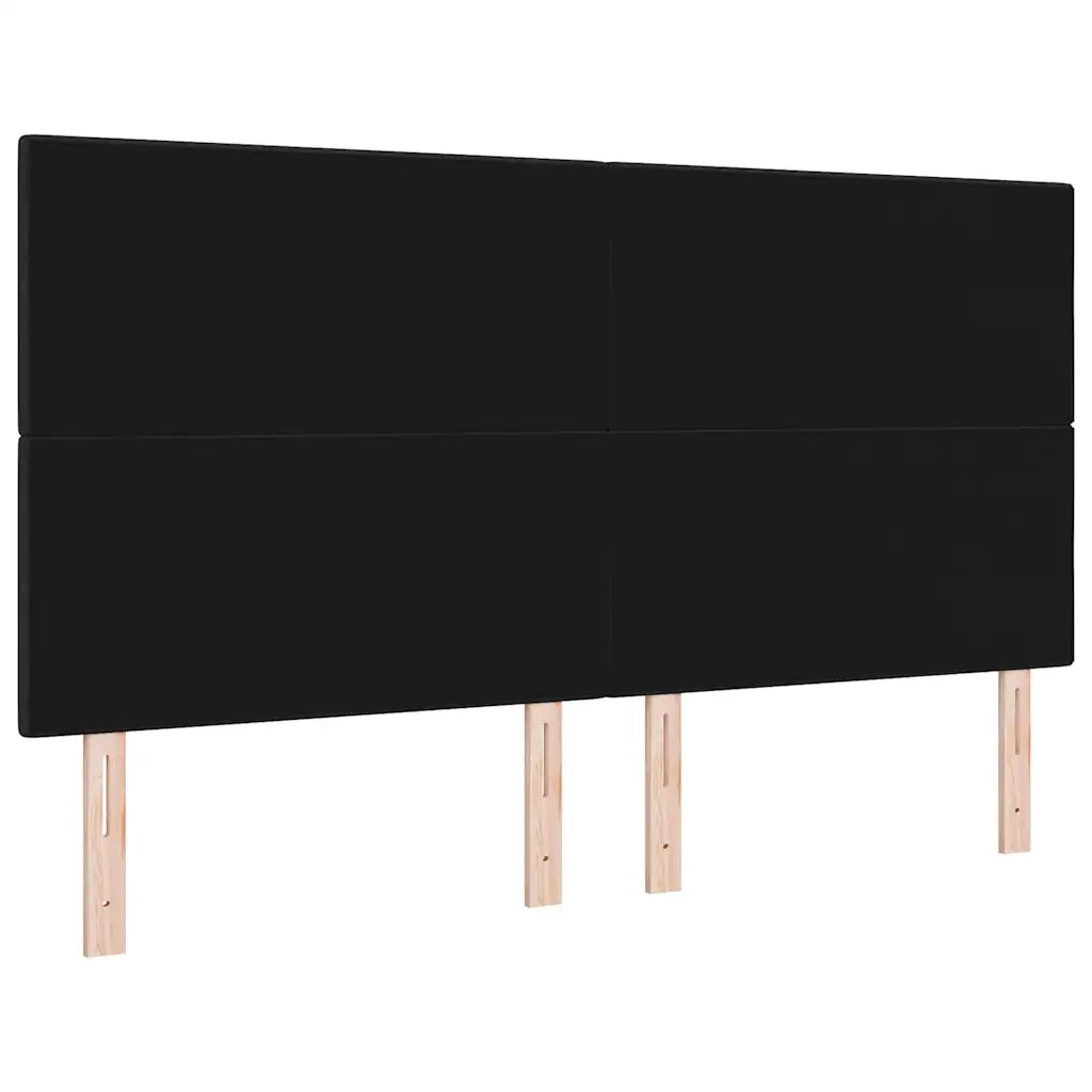 Testiera LED con strisce LED con testiera Nero 180 cm Tessuto 3338451