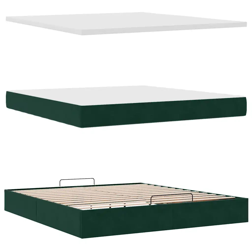 Struttura Letto Pouf con Materassi 180x200 cm Velluto 3314411