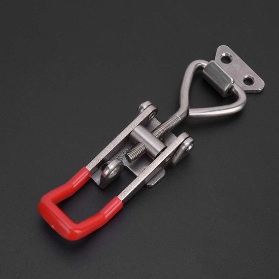 Vibroisolante Toggle Clamp 250 kg di forza di chiusura - Maniglia regolabile - Sicuro e Comfortevole - Stabile in uso - Applicazione professionale - Attrezzo manuale - Klem