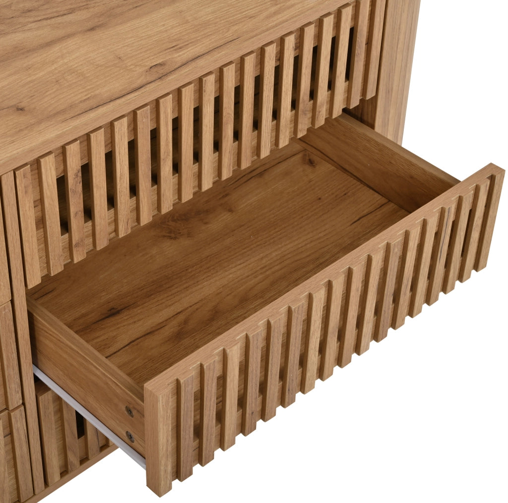 Madia 160x40x70 cm con 6 cassetti in MDF effetto legno naturale HAVRYA