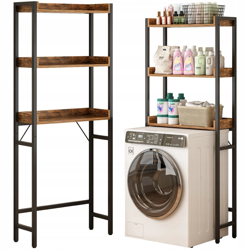 SCAFFALE MOBILE DA BAGNO SOPRA IL WC LAVATRICE LOFT INDUSTRIALE SCAFFALI 165 CM