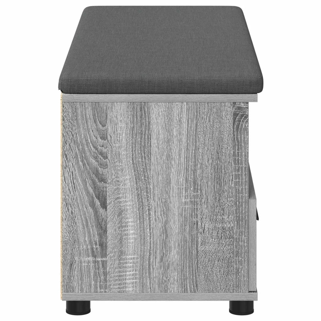 Panca per ingresso con cuscino Sonoma grigia 100 x 38 x 46 cm