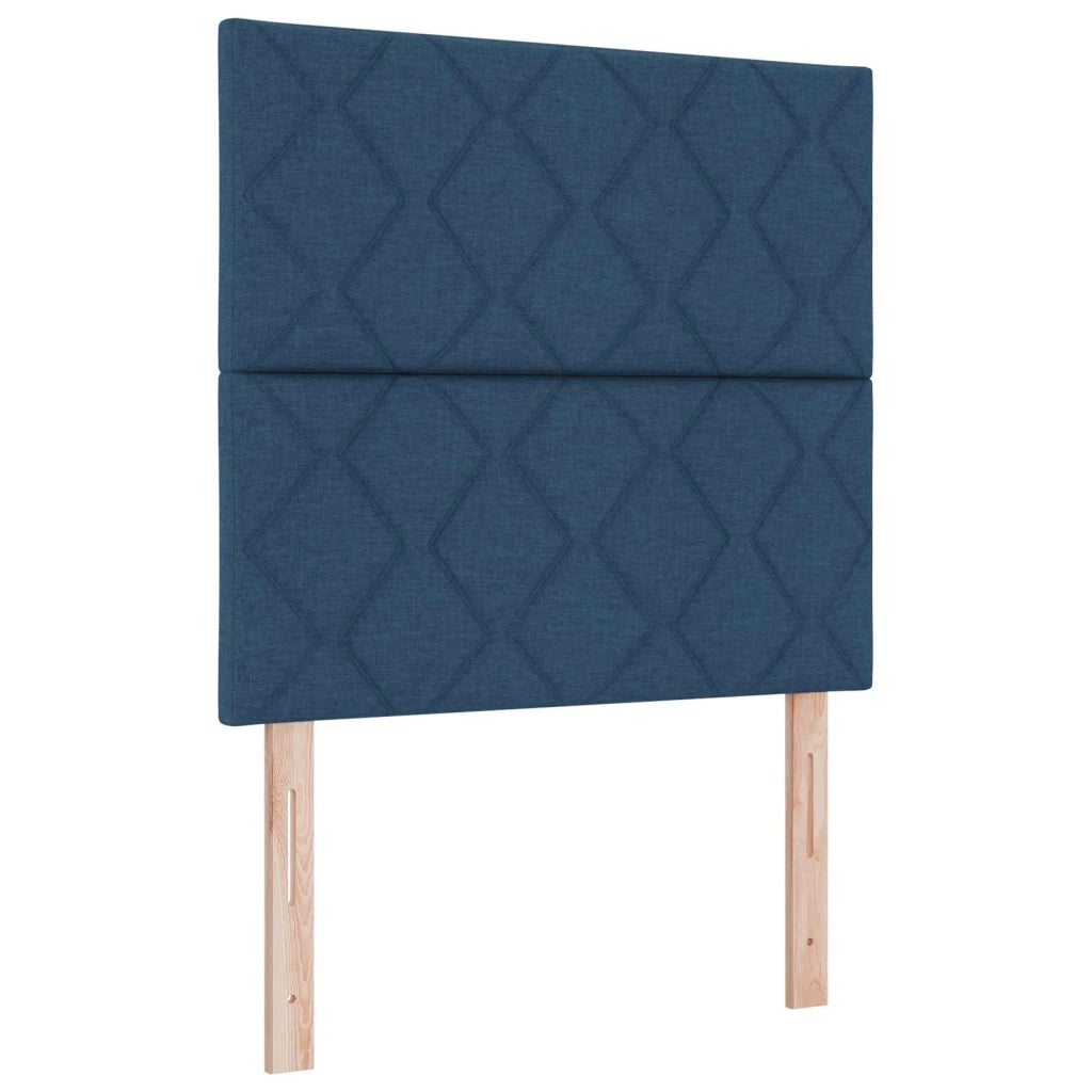 Letto box spring con materasso Blu 100 x 200 cm Tessuto 3453352