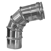 Gomito girevole 90° ø 8 cm in acciaio inox