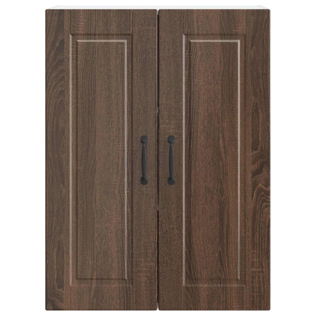 Armadio da cucina dal design moderno a parete 60 x 31 x 80 cm spazio di archiviazione funzionale in legno ingegnerizzato rovere marrone 02_0054395