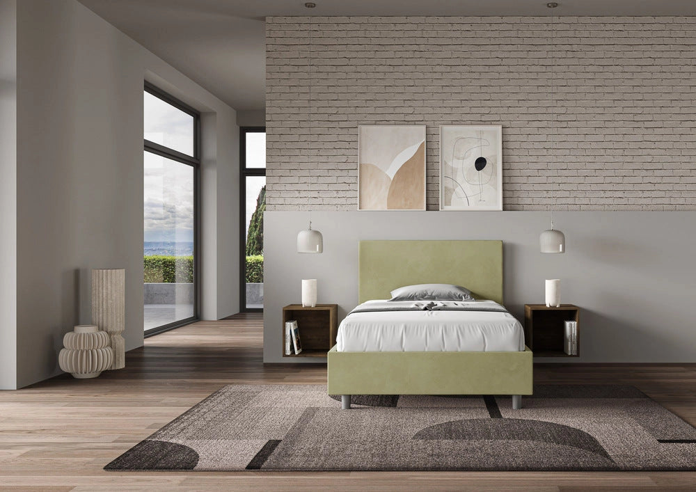 Letto Singolo 80x200 cm Senza Rete Adele Tè Verde