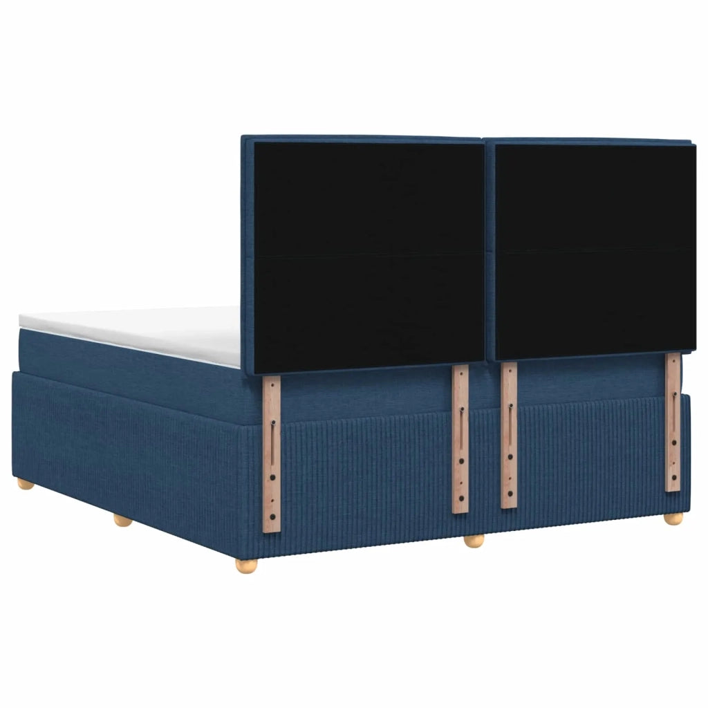 Letto box spring con materasso Blu 180 x 200 cm Tessuto 3454451