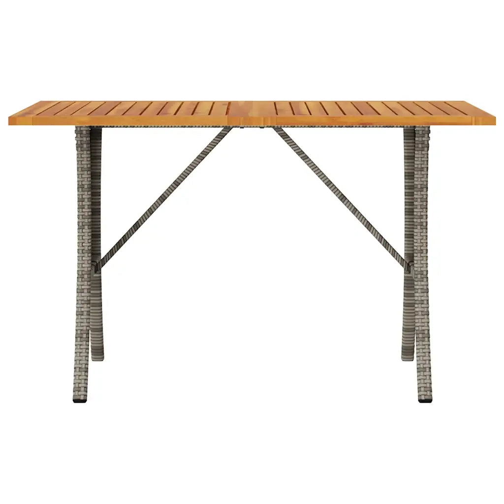 Divano da Giardino a 3 Posti Cuscini&Tavolo Grigio Polyrattan 4103856