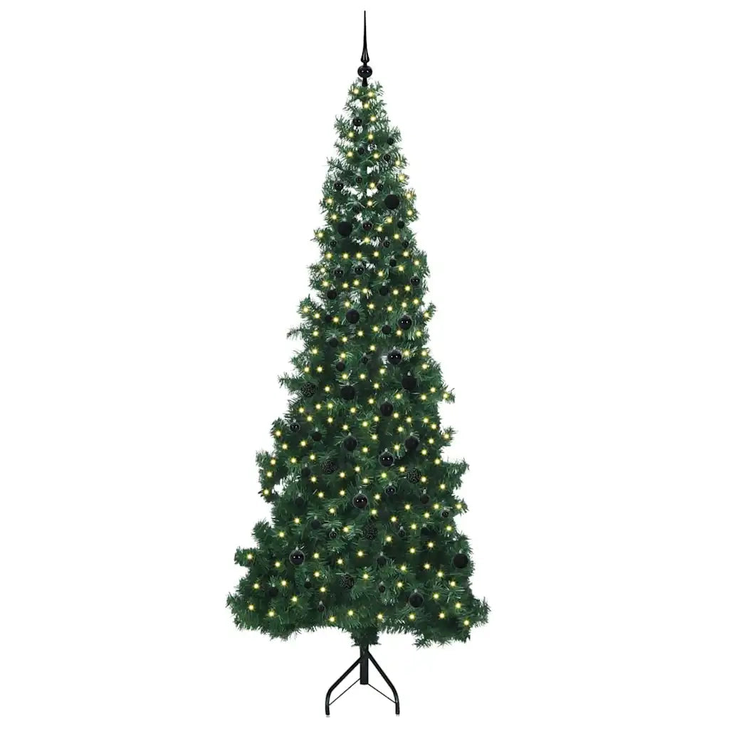 Albero di Natale Artificiale Angolare con 300 LED Verde 240 cm 3397290