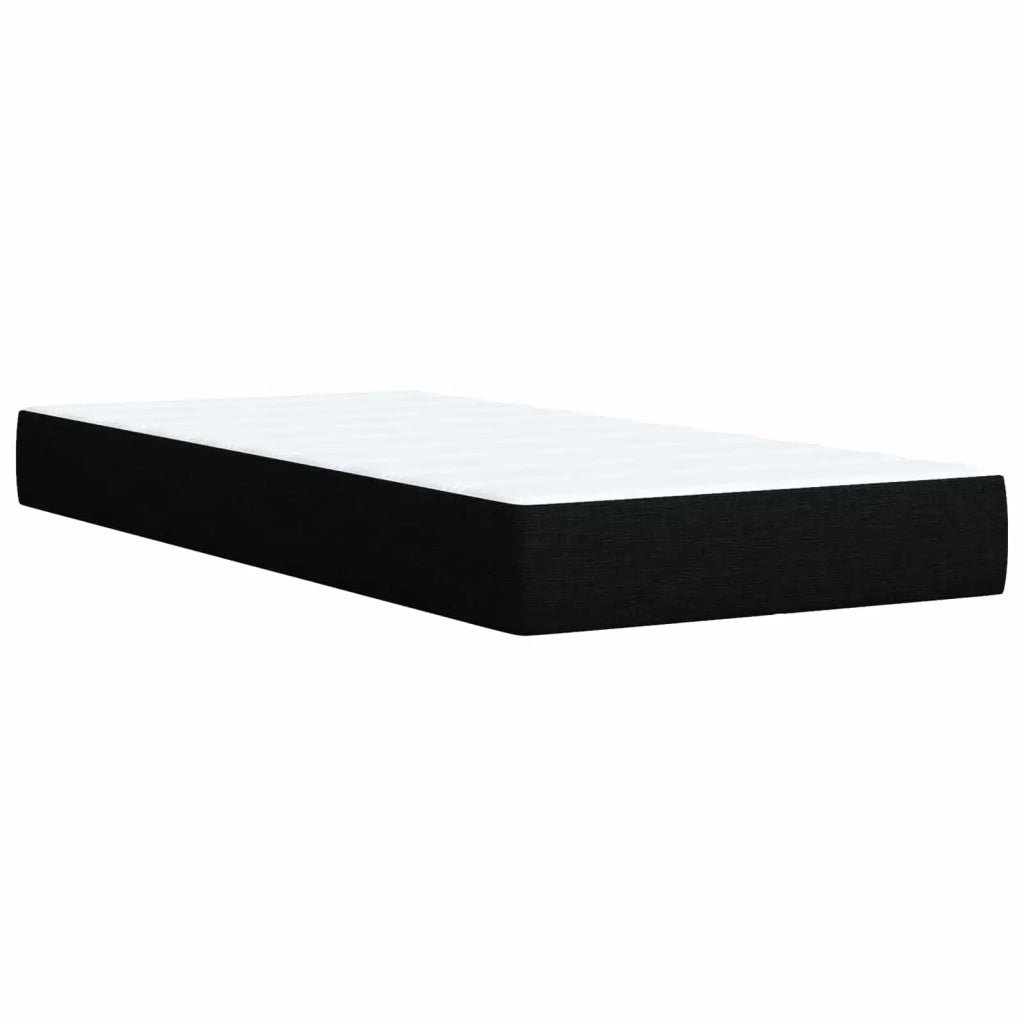 Letto box spring con materasso Nero 80 x 200 cm Tessuto 3453271