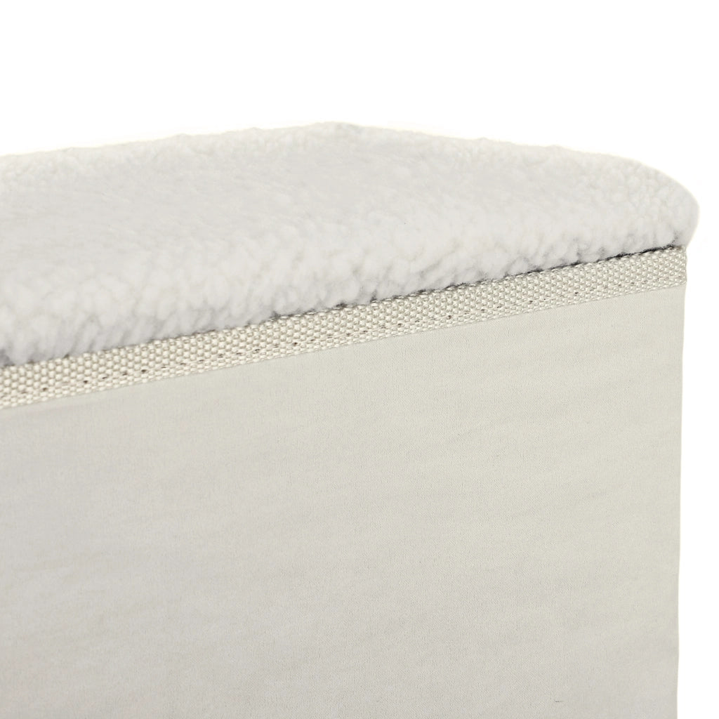 Scaletta per animali 3 gradini pieghevole con vano contenitore in MDF bianco 40 × 54 × 48 cm per divano e auto