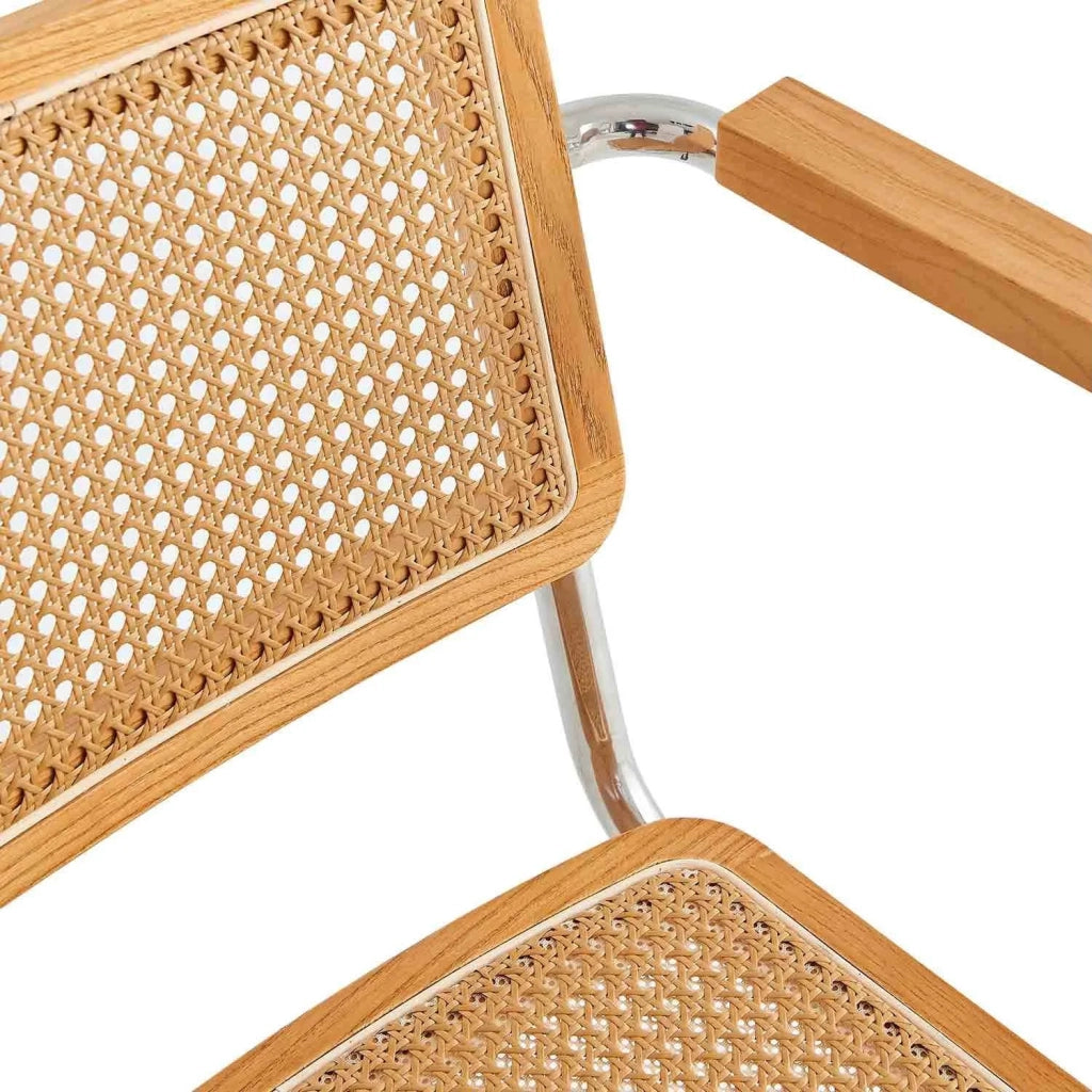 LÚZETE - POLTRONA WEBSTER RETTA RATTAN NATURALE