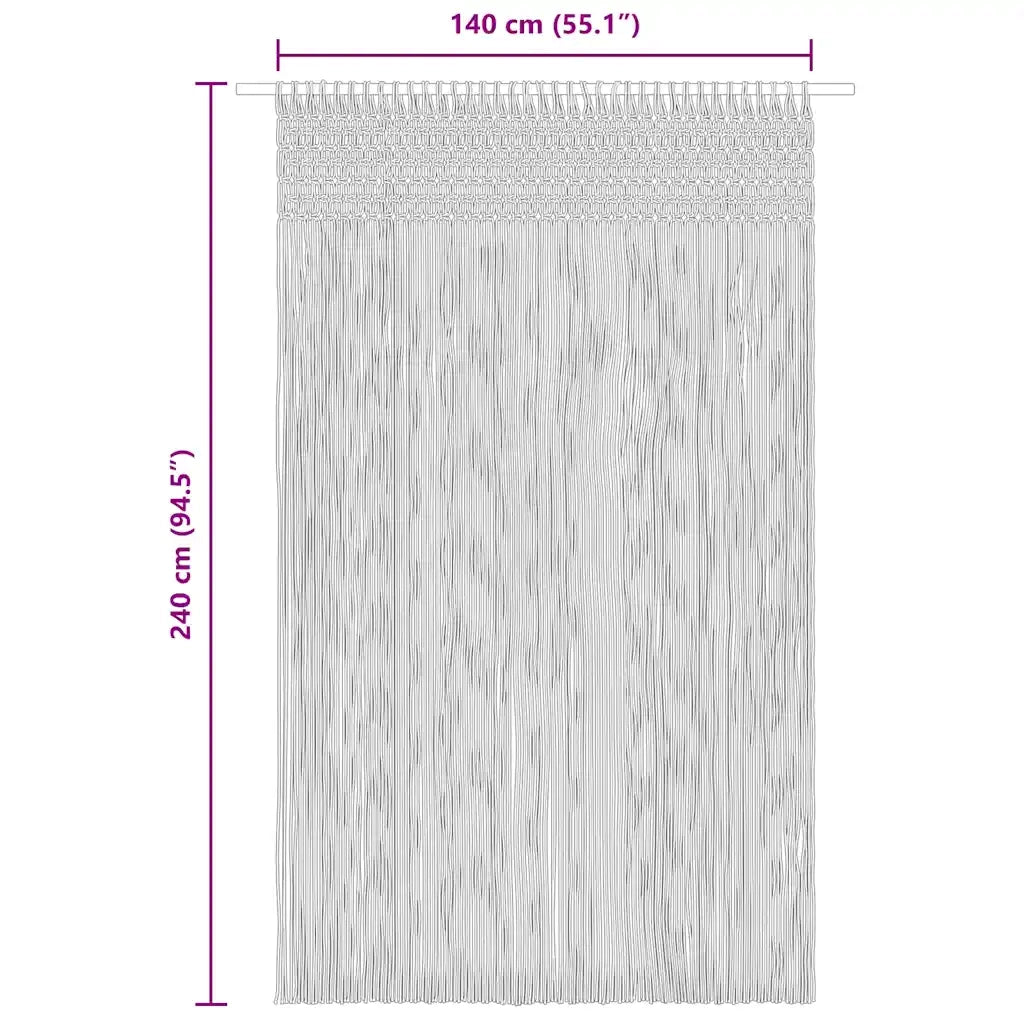 Tenda Macram¨¨ Blu 140x240 cm in Cotone