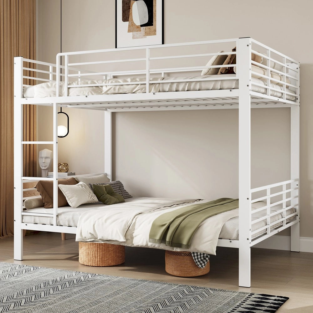 Letto a castello ¨C Minimal ¨C Bianco metallo 140x200 cm