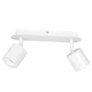 Plafoniera barra 2 spot orientabili bianca GU10 8W Luminex