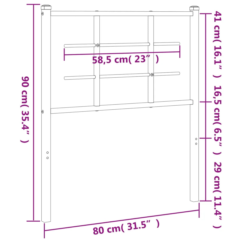Testiera di Ricambio in Metallo Bianco 75 cm 355636