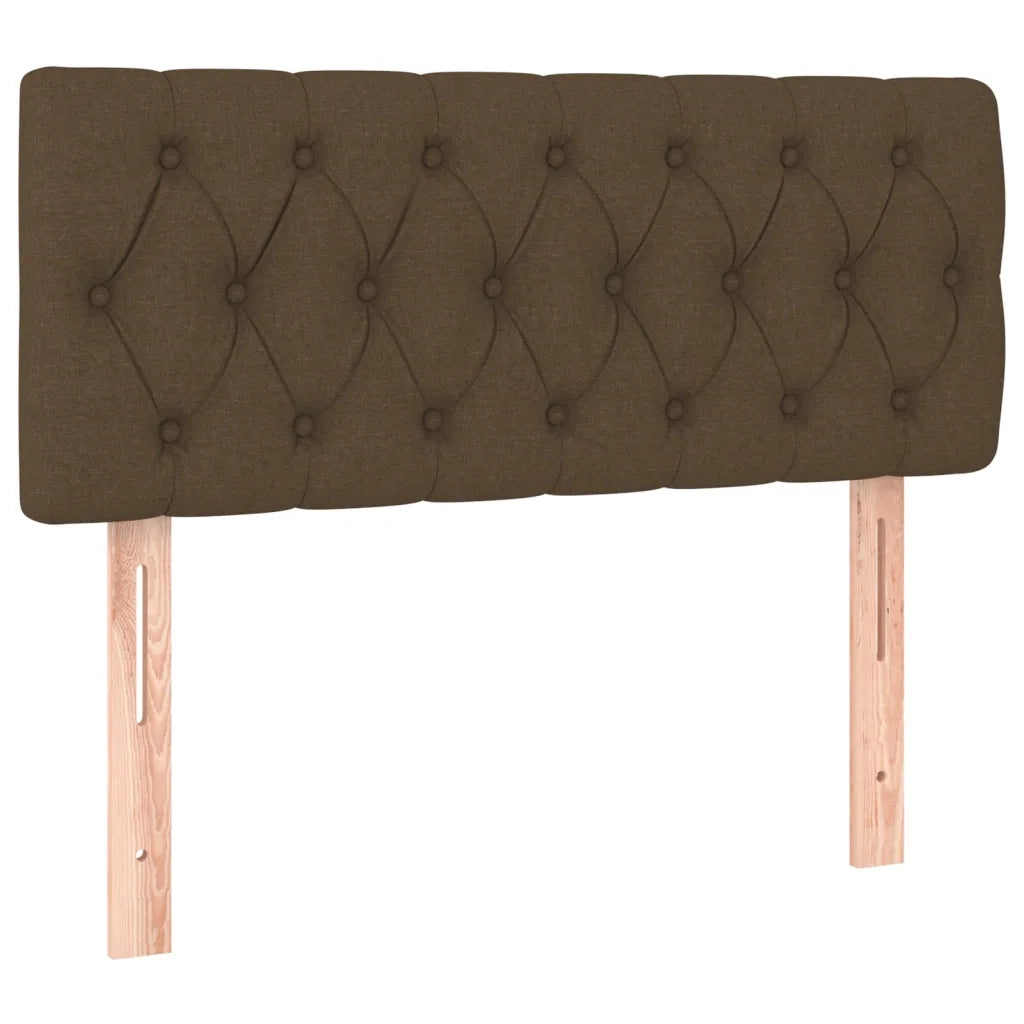Giroletto a Molle con Materasso-Struttura Letto Marrone Scuro 100x200cm Tessuto 160455