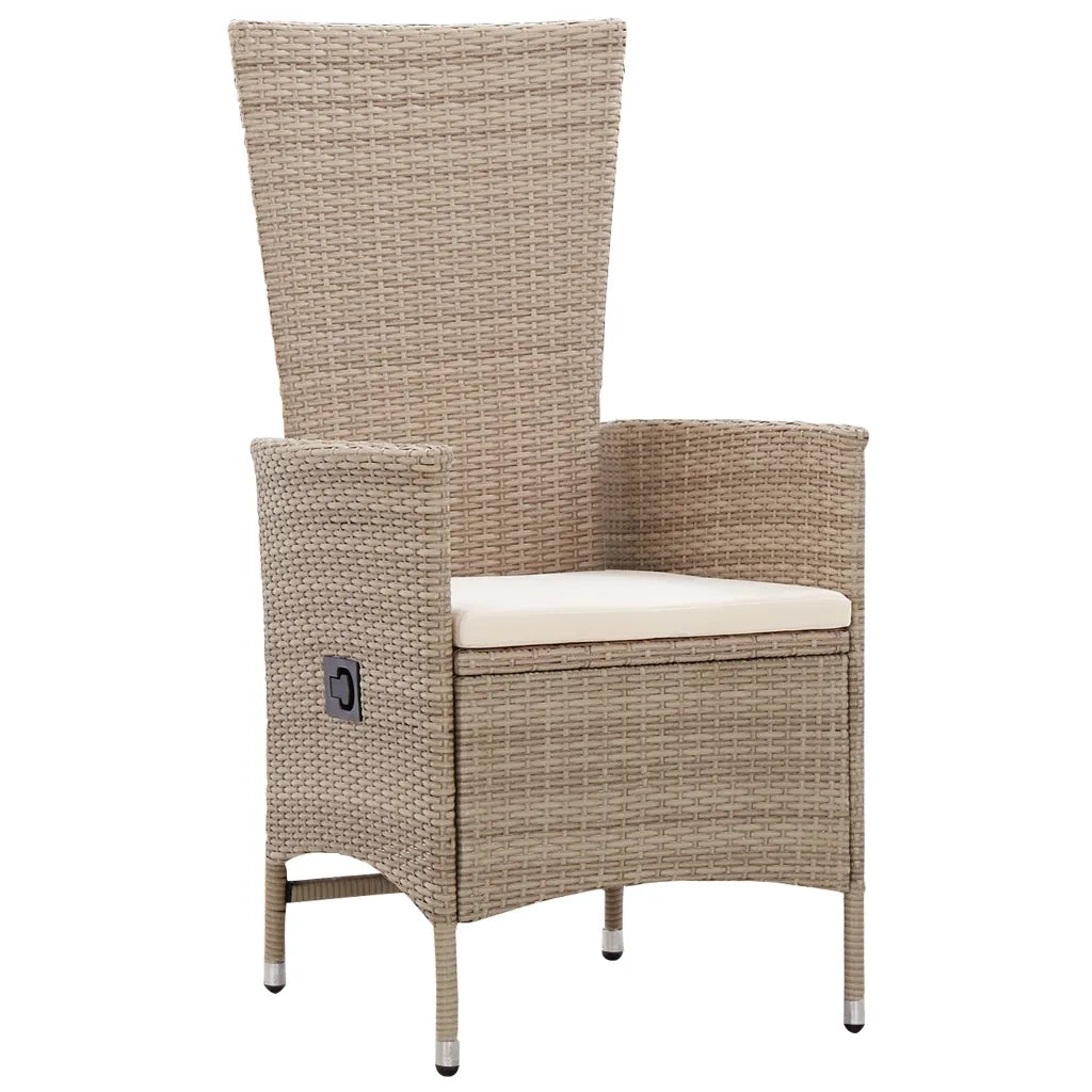 Set da Pranzo da Giardino 5 pz con Cuscini Beige 3099438