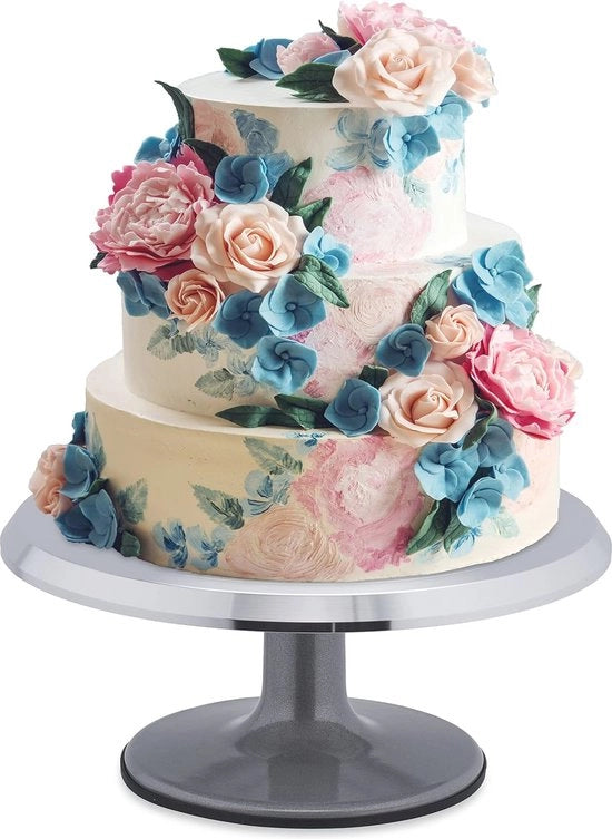 Piattaforma per torte in alluminio con supporto Ø 30,5 cm per decorazione e servizio
