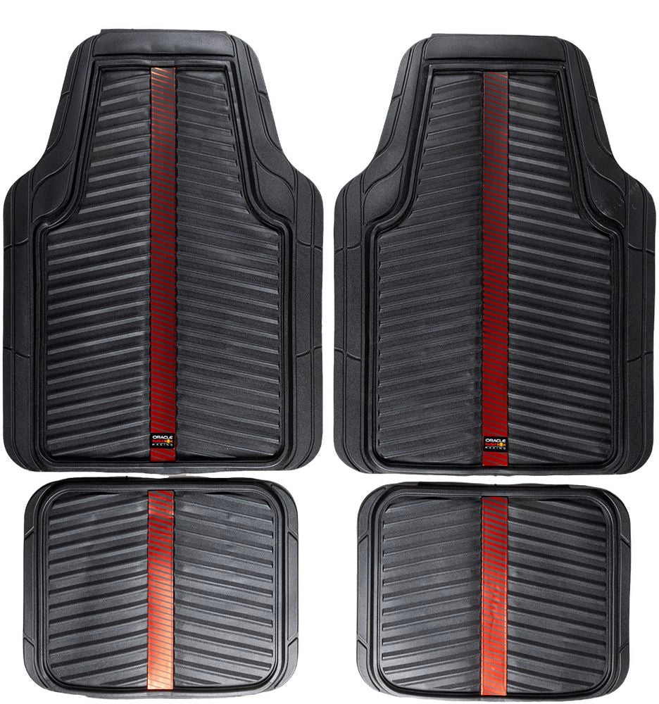 Set Tappeti 4 Pz Bull Flash Nero/Rosso