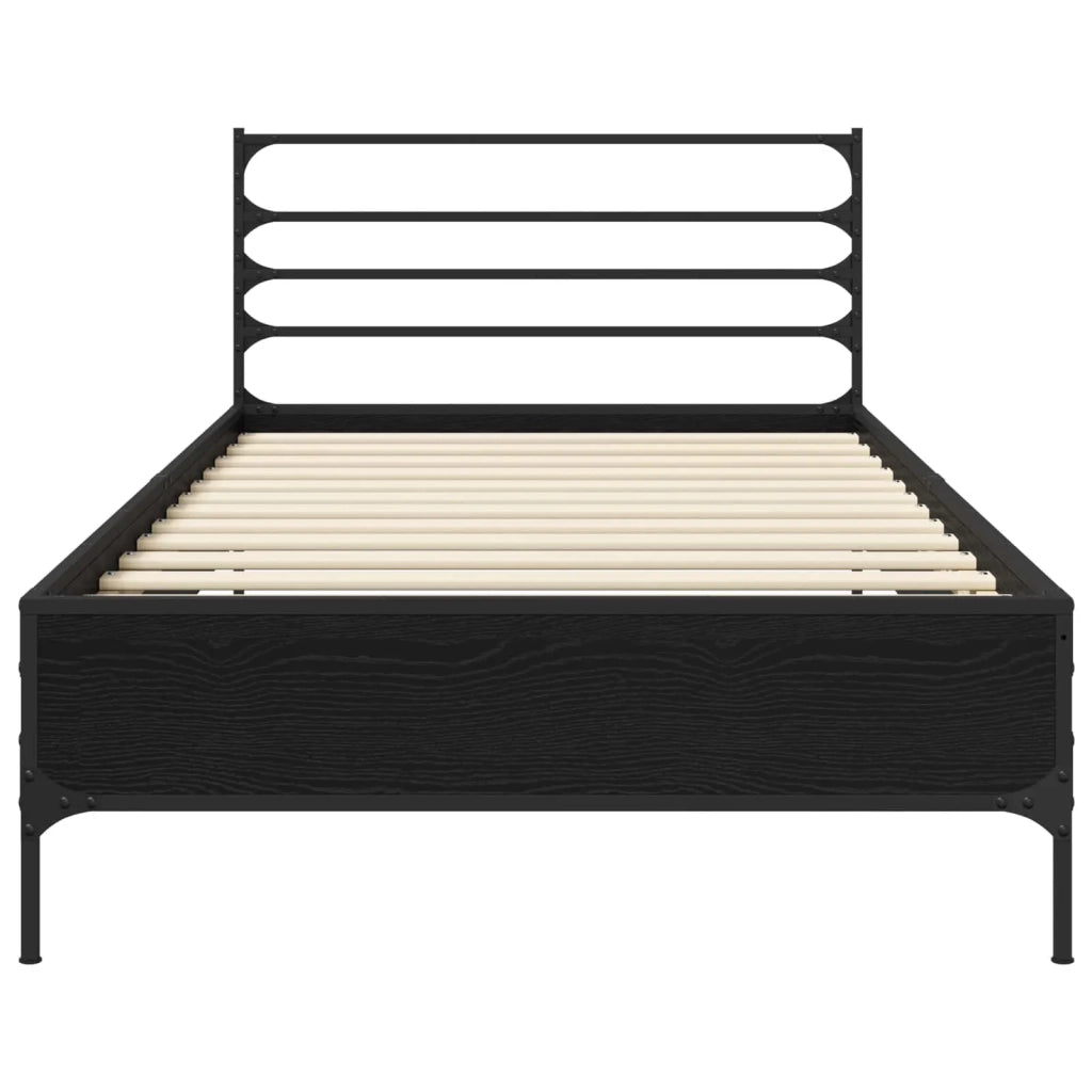 Letto singolo | Letto per adulti | Struttura del letto Rovere Nero 80 x 200 cm