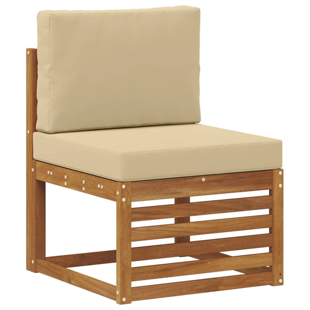 Set di divani da esterno 9 pz Naturale e Beige 3374553