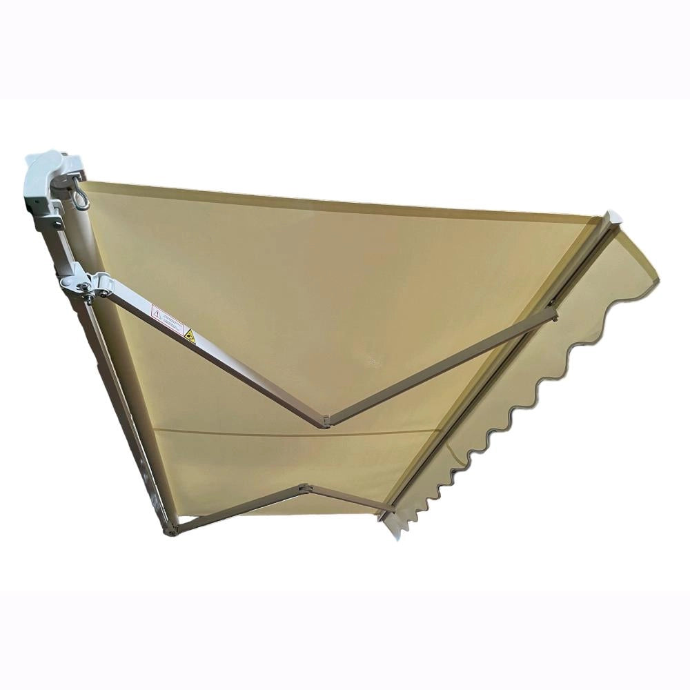 Tenda da Sole Avvolgibile inclinazione fissa Bracci estensibili 3x2 metri Colore Ecrù