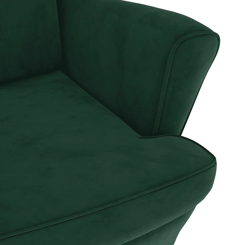 Poltrona Verde Scuro Velluto 324061