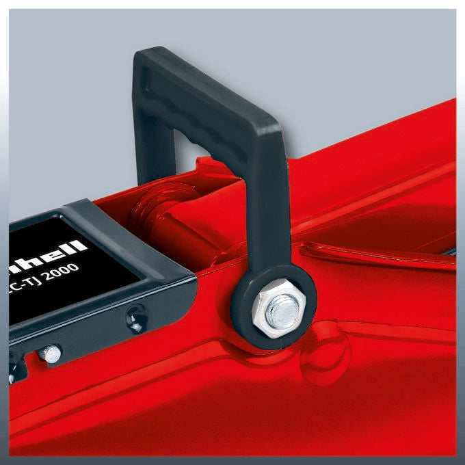 Einhell CC-TJ 2000 Cricchetto Idraulico Carrellabile 2 t altezza min 13.5 cm max 33 cm valvola di sicurezza 2 ruote orientabili