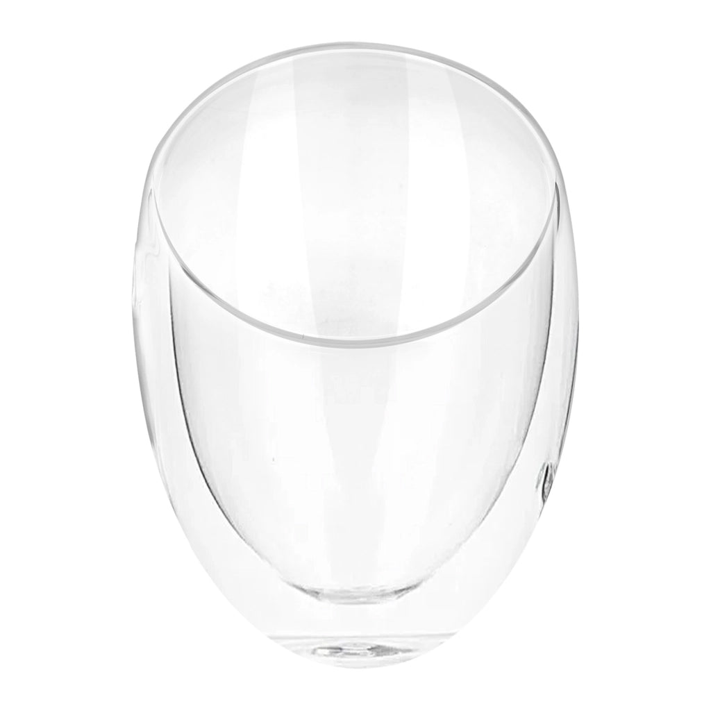 Set di 2 bicchieri per bevande a doppia parete da 350 ml in vetro borosilicato Trasparente Cheffinger