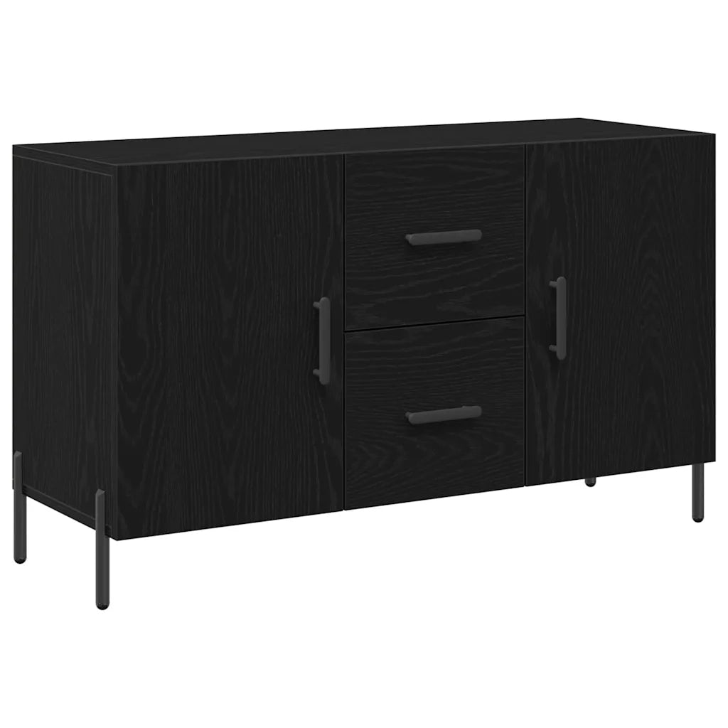 Credenza-Buffet-Armadio da cucina Rovere nero 100 x 36 x 60 cm Legno multistrato 142629
