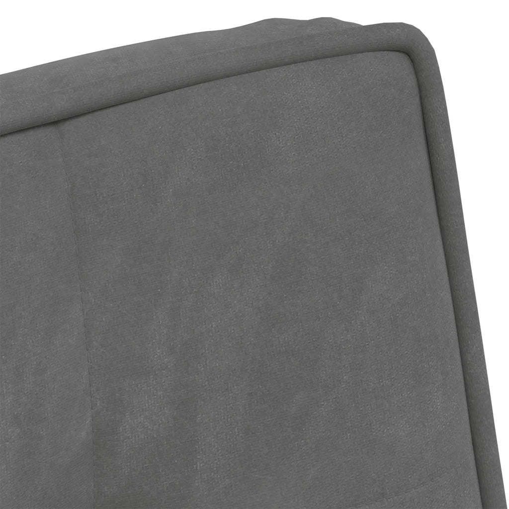 Sedia Relax 64x74x84 cm Grigio Scuro in Velluto 4012318